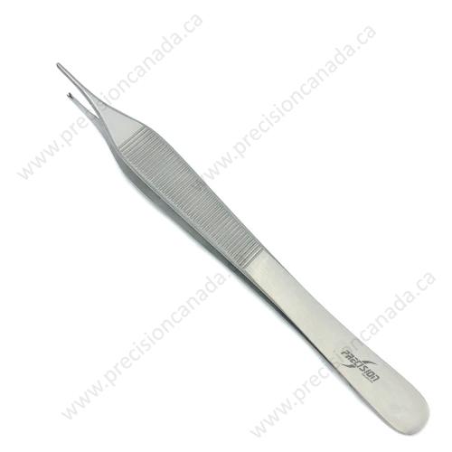 Adson Tissue Forceps, 6" (15cm), Straight, 1x2 Teeth, Smooth Jaws
