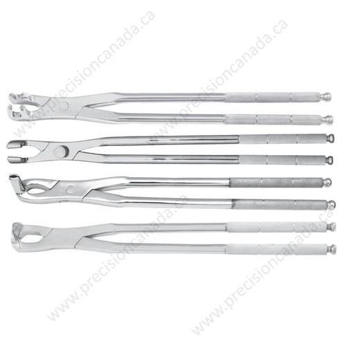 SET OF 4 EQUINE MOLAR FORCEPS